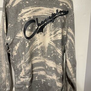 Champion Sweatshirt bleach splatter